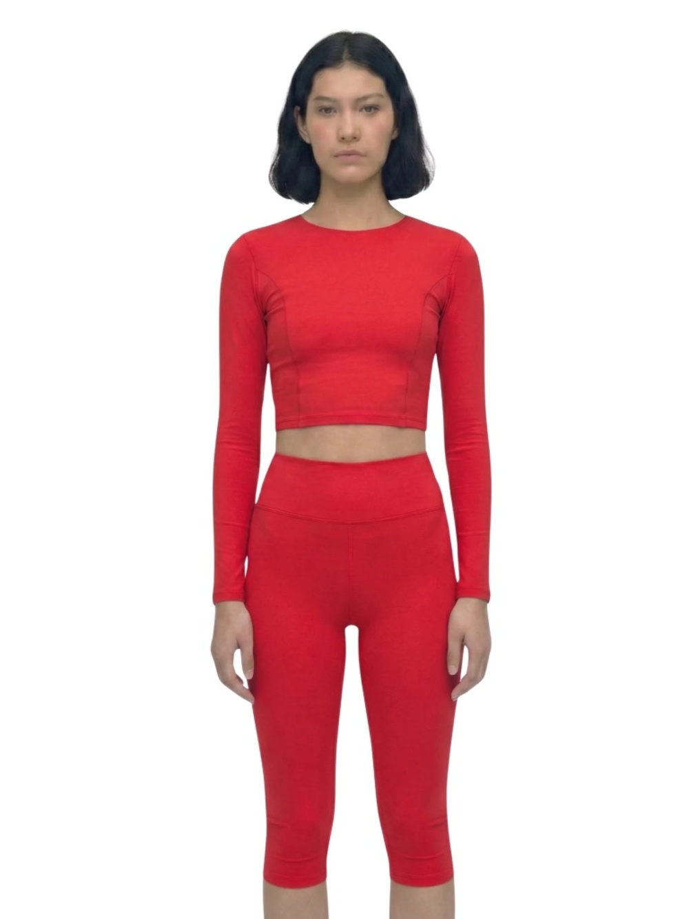 LONG SLEEVE CROPPED TOP - Redcoat